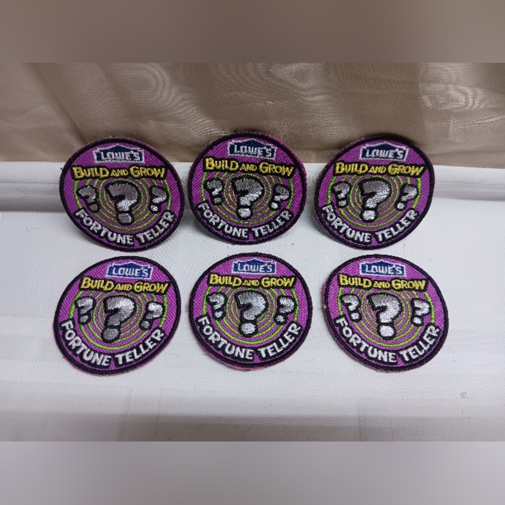 Lot Of 6-Lowes Build And Grow Fortune Teller Badge-Patch